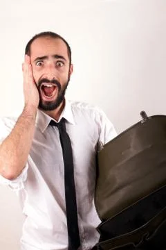 Man with briefcase Stock Photos