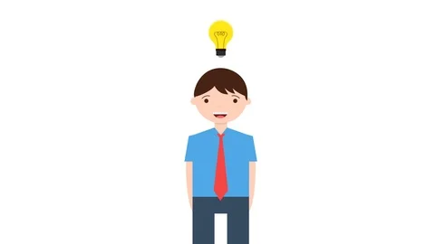 Man with bright idea gets money offers Stock Footage 70494778