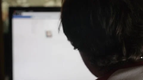 Man Browses Through Facebook Stock Footage 41554260
