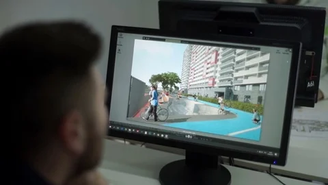 Man is browsing the computer Stock Footage 82126327