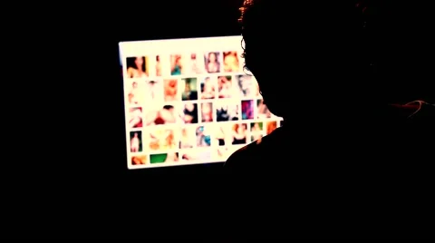 Man Browsing Internet Content About Nude Woman Video stock 67238300