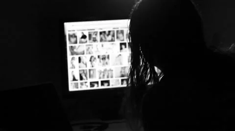 Man Browsing Internet Content About Nude Woman Video stock 67241882