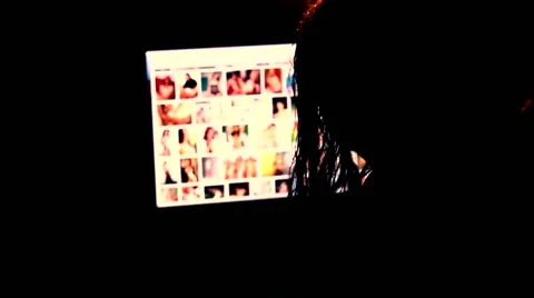 Man Browsing Internet Content About Nude Woman Video stock 67242282