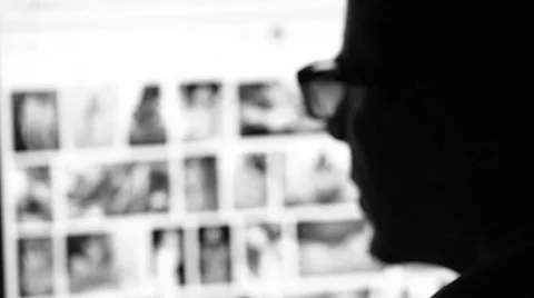 Man Browsing Internet Content About Nude Woman Video stock 67243287