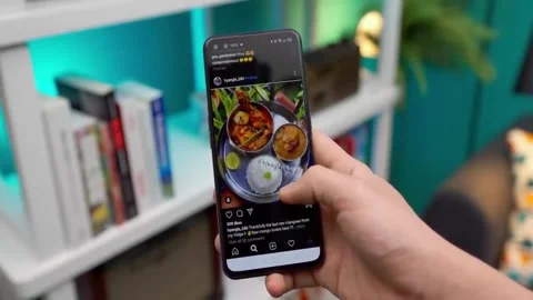 A man is browsing social media Stock Footage 145355695