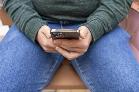 Man browsing on social network Stock Photos