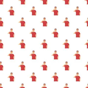 Man brushing teeth hygiene seamless pattern Stock-Illustration