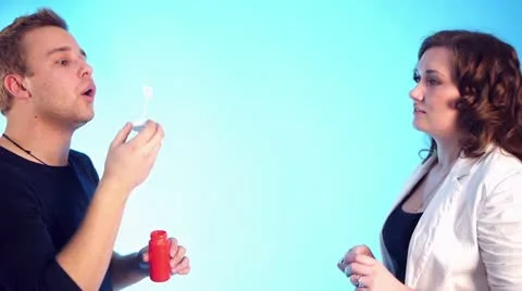 Man with bubbles Stock-Footage 20542629