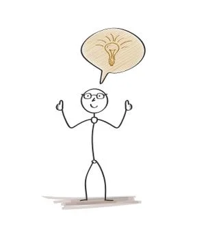 Man with bulb Stock Illustration