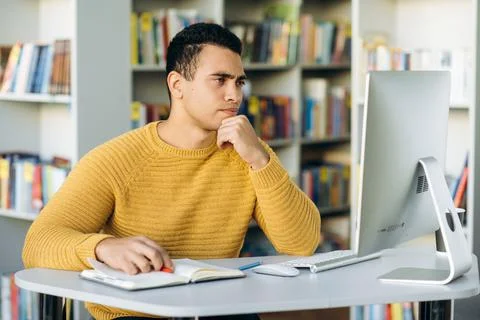 Man business work study student hispanic Stock Photos