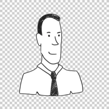 Man Bust whiteboard hand drawn image or sketch Stock Footage 42449985