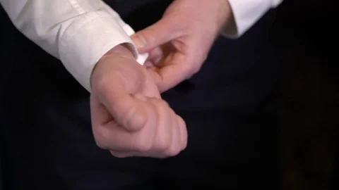 Man buttoning shirt Video stock 86403053