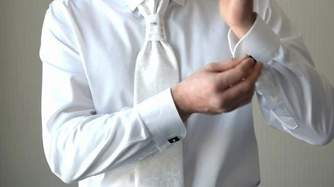 Man buttons shirt Video stock 71387863