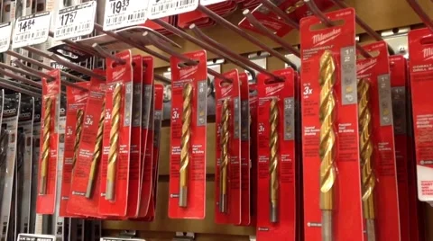 Man buying  titanium drill Stock Footage 53127373