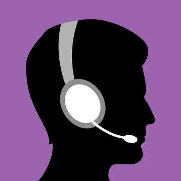 Man in call center Stock Illustration