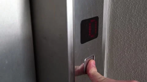Man calling elevator with button Stock Footage 160740289