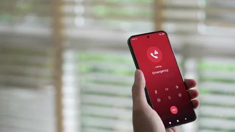 Man calling emergency number for crisis situation Stock-Footage 335647212