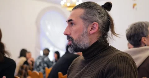 Man with calm focus actively refines core strategy during interactive session Stock Footage 296326331