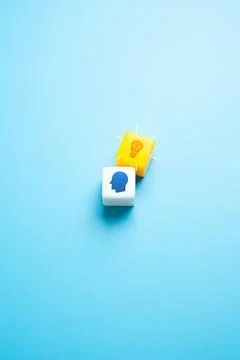 A man came up with an idea. Creativity and innovation. Drive progress, solv.. Stock Photos