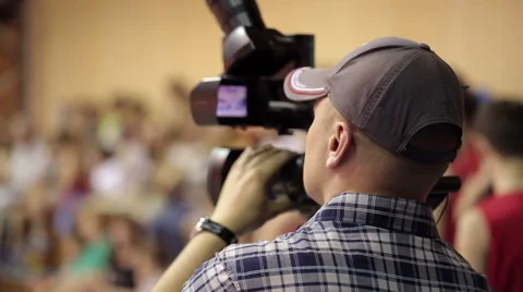 Man With Camera Stock Footage 42053362