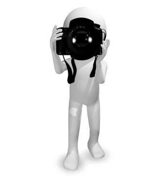 Man with a camera Stock Illustration