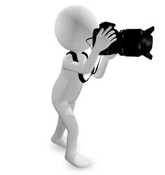 Man with a camera Stock Illustration