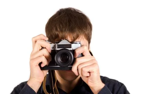Man with a camera Stock Photos