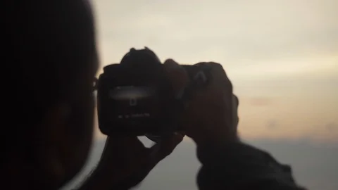 A man camping at moutain Stock Footage 120973860