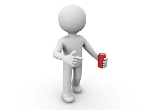 Man with a can Stock Illustration