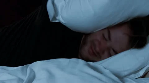 Man can't sleep V2 - HD Stock Footage 12231653