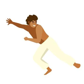 Man capoeira training Illustrazione stock