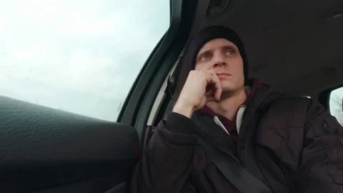 Man In Car And Plane Stock Footage 166525905