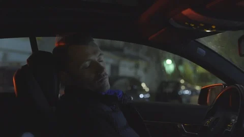 Man in the car Stock Footage 124301133