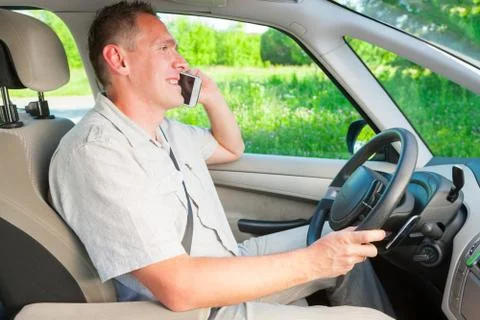 Man in car Stock Photos