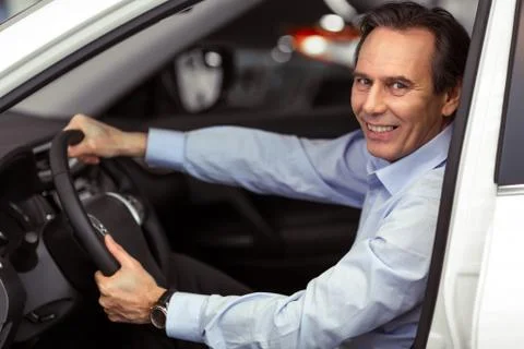 Man in car Stock Photos