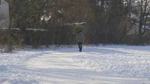 Man Carrying Christmas Tree Stock Footage 71762753