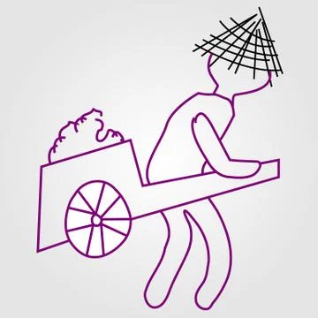A man carrying goods  Stock Illustration