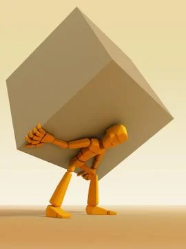 Man carrying the load Stock Illustration