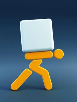 Man carrying the load Stock Illustration