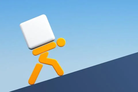 Man carrying the load Stock Illustration