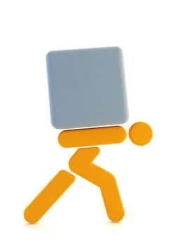 Man carrying the load Stock Illustration