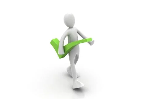 Man carrying the right mark Free Stock Illustration
