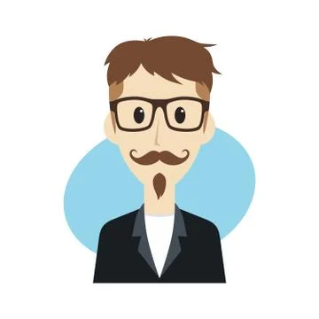 Man cartoon character Illustrazione stock