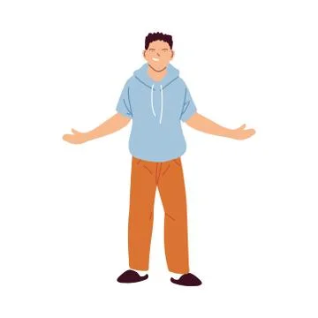 Man cartoon with pullover vector design Ilustración de archivo