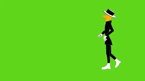 Man Cartoon Walking Stock Footage 264830148
