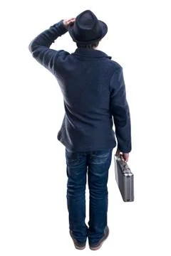 Man with a case Stock Photos