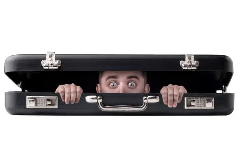 Man in a case Stock Photos