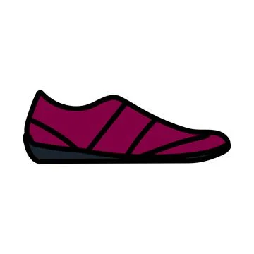 Man Casual Shoe Icon Stock Illustration