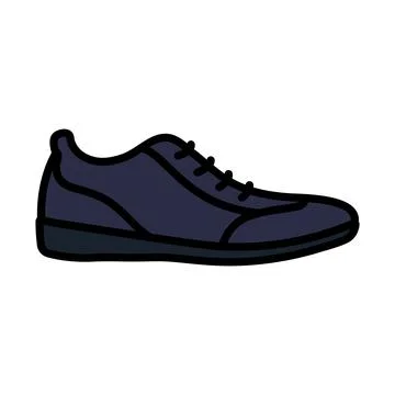 Man Casual Shoe Icon Stock Illustration