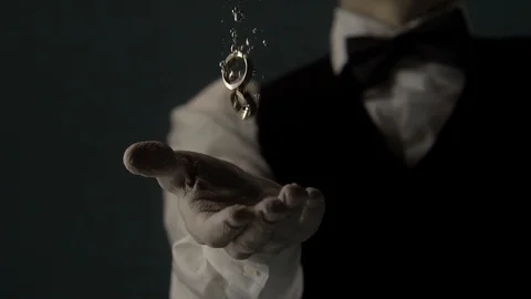 Man catching falling rings underwater Stock-Footage 88871444